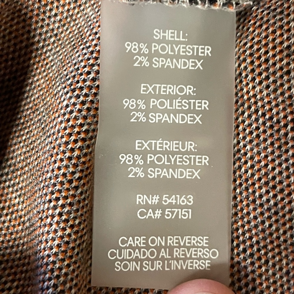 Calvin Klein Women's Checkered Mini Dress - Black, Cream and Orange - Picture 7 of 8